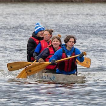 STUDENTS IN CANOE